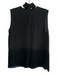 Sportmax Size 4 Black Silk Sleeveless Back Zip Fringe Detail Tie at Neck Top Black / 4