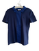 Lacoste Size 40 Navy & Blue Cotton Blend Short Sleeve Collared Half Zip Top Navy & Blue / 40