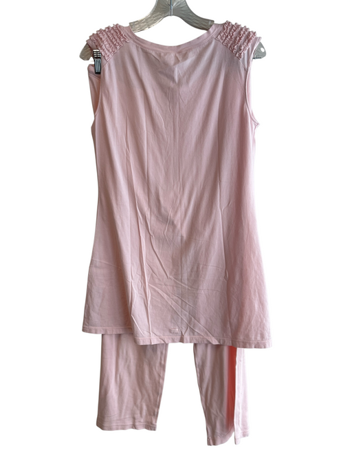 La Senza Light Pink Cotton Blend Medium Drawstring Waist Sleeveless Loungewear Light Pink
