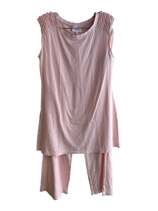 La Senza Light Pink Cotton Blend Medium Drawstring Waist Sleeveless Loungewear Light Pink