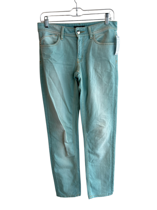 Just Cavalli Size 27 Mint Green Cotton Blend Mid Rise Zip Fly 5 Pocket Jeans Mint Green / 27