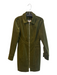 7 For All Mankind Size 2 Forest Green Cotton Front Zip Long Sleeve Ribbed Dress Forest Green / 2