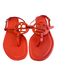 Coach Shoe Size 7 Red Manmade Material Slingbacks Buckle Logo Thong Shoes Red / 7