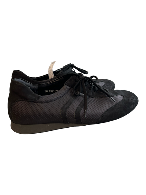 Mephisto Shoe Size 9 Black Genuine Leather Round Toe Lace Up Sneaker Shoes Black / 9