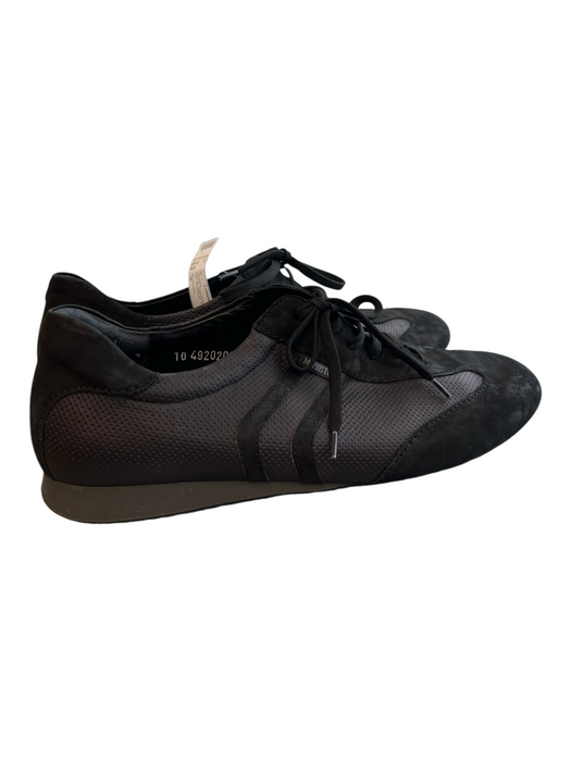 Mephisto Shoe Size 9 Black Genuine Leather Round Toe Lace Up Sneaker Shoes Black / 9