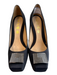 L.A.M.B. Shoe Size 7.5 Black Fabric Square Toe Charm Detail Pump Shoes Black / 7.5