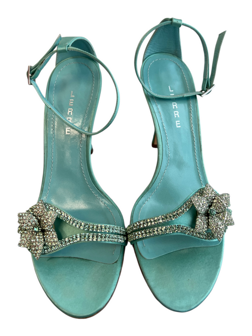 Lerre Shoe Size 38 Blue Manmade Material Diamond Detail Flower Detail Shoes Blue / 38