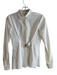 Gucci Size 40 White Cotton Blend Long Sleeve Collared buttondown Top White / 40