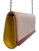 Fendi Pale Pink Leather Metal Bar Accents Silver Chain Detail Clutch Bag Pale Pink / Mini