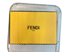 Fendi Pale Pink Leather Metal Bar Accents Silver Chain Detail Clutch Bag Pale Pink / Mini