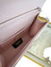 Fendi Pale Pink Leather Metal Bar Accents Silver Chain Detail Clutch Bag Pale Pink / Mini