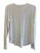 Vince Size Sm & Med White Cotton & Modal Long Sleeve Crew Neck T Shirt Top White / Sm & Med