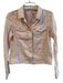 Lulu B Size XS Pale Pink Linen Front Button Collared Pockets Jacket Pale Pink / XS
