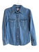 Levi Strauss & Co. Size XS Blue Denim Cotton Long Sleeve Snap Button Top Blue Denim / XS