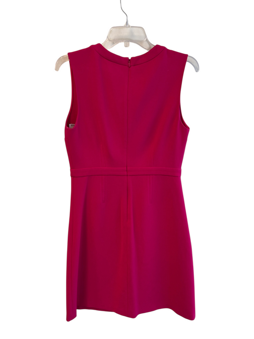 Diane Von Furstenberg Size 6 Hot pink Polyester Blend Sleeveless Back Zip Dress Hot pink / 6