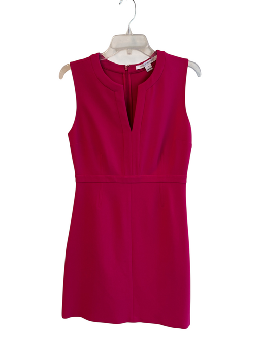 Diane Von Furstenberg Size 6 Hot pink Polyester Blend Sleeveless Back Zip Dress Hot pink / 6