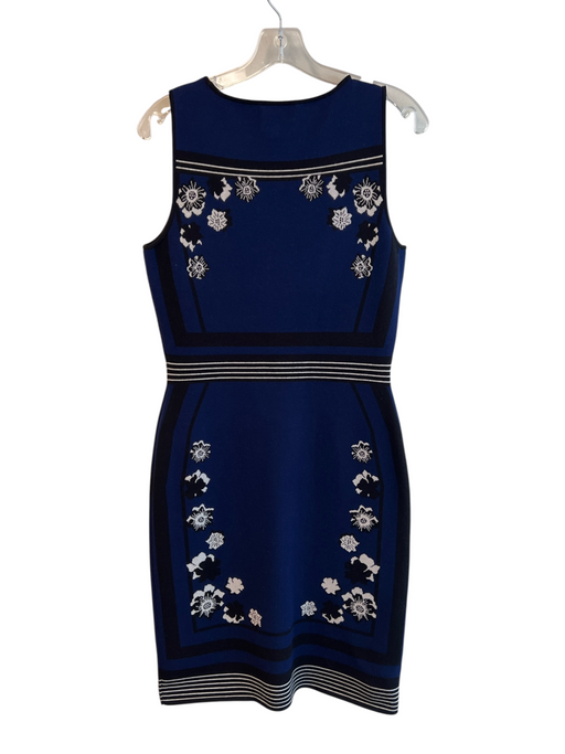 Kate Spade Size Medium Navy, Black & White Viscose Blend Sleeveless Knit Dress Navy, Black & White / Medium