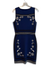 Kate Spade Size Medium Navy, Black & White Viscose Blend Sleeveless Knit Dress Navy, Black & White / Medium