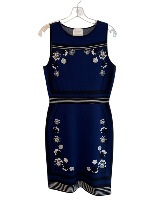 Kate Spade Size Medium Navy, Black & White Viscose Blend Sleeveless Knit Dress Navy, Black & White / Medium