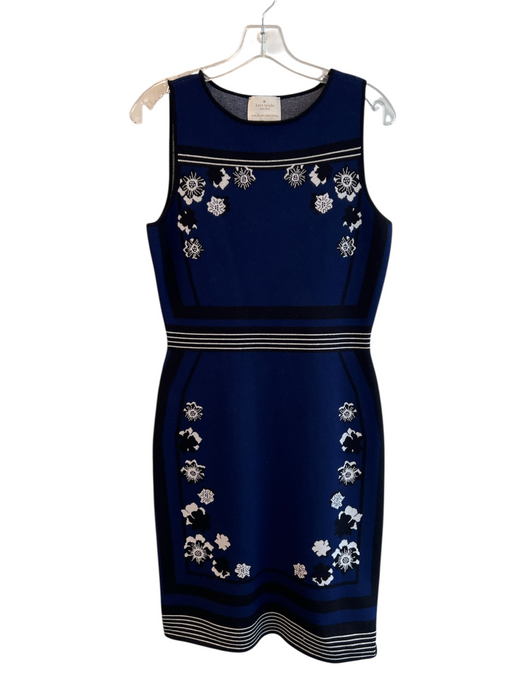 Kate Spade Size Medium Navy, Black & White Viscose Blend Sleeveless Knit Dress Navy, Black & White / Medium