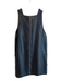 Maeve Size Medium Black Polyurethane Lined Back Zip Sleevel Print Pockets Dress Black / Medium