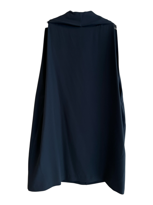 Diane Von Furstenberg Size Sm & Med Navy Polyester Sleeveless V Neck Draped Top Navy / Sm & Med