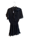 Misa Size Medium Black Polyester Short flutter sleeve Textured Dress Black / Medium