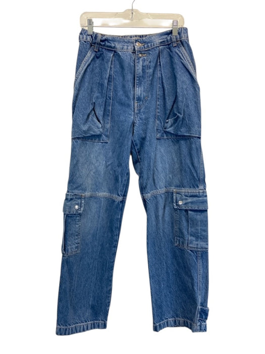 We The Free Size 27 Medium Wash Cotton Denim High Rise Elastic Waist Jeans Medium Wash / 27