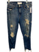 Mother Superior Size 27 Dark Wash Cotton Denim High Rise Distressed Skinny Jeans Dark Wash / 27