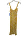 Faithful The Brand Size 6 Yellow, White, Brown Rayon Sleeveless Floral Dress Yellow, White, Brown / 6