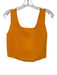 House of Harlow Size Small Orange Viscose Blend Sleeveless Knit Cropped Top Orange / Small