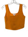 House of Harlow Size Small Orange Viscose Blend Sleeveless Knit Cropped Top Orange / Small