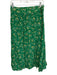 Faithful The Brand Size 4 Green, Yellow, Brown Rayon Floral Wrap Midi Skirt Green, Yellow, Brown / 4