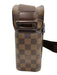 Louis Vuitton Brown Coated Canvas Damier Ebene Zip Close Front Pocket Bag Brown / PM