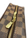 Louis Vuitton Brown Coated Canvas Damier Ebene Zip Close Front Pocket Bag Brown / PM