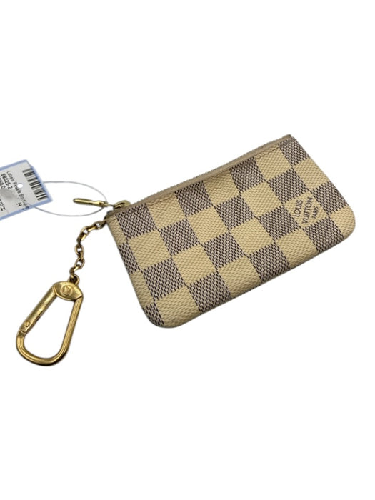 Louis Vuitton Cream White & Navy Blue Coated Canvas Damier Azur Zip Top Bag Cream White & Navy Blue / PM