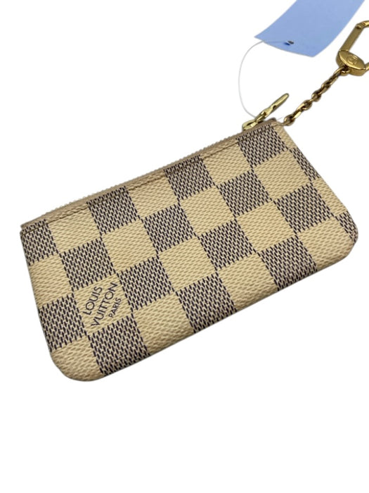 Louis Vuitton Cream White & Navy Blue Coated Canvas Damier Azur Zip Top Bag Cream White & Navy Blue / PM