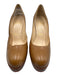Christian Louboutin Shoe Size 38.5 Beige Leather Upper Wood platform Pumps Beige / 38.5