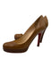Christian Louboutin Shoe Size 38.5 Beige Leather Upper Wood platform Pumps Beige / 38.5