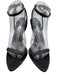 Tom Ford Shoe Size 38 Black & Gunmetal Leather Upper Shiny Wrap Ankle Sandals Black & Gunmetal / 38