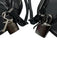 Tom Ford Shoe Size 38 Black & Gunmetal Leather Upper Shiny Wrap Ankle Sandals Black & Gunmetal / 38