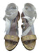 Dolce & Gabbana Shoe Size 38.5 Pink, Gold & White textile upper Sandals Pink, Gold & White / 38.5