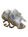 Dolce & Gabbana Shoe Size 38.5 Pink, Gold & White textile upper Sandals Pink, Gold & White / 38.5