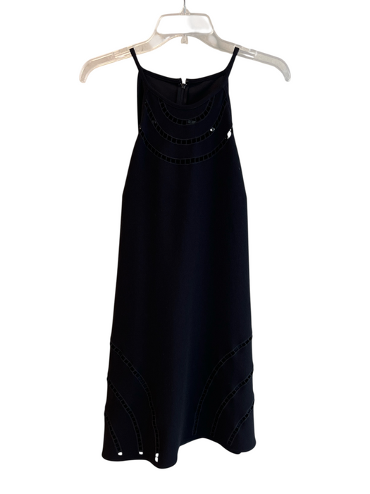 Trina Turk Size 10 Black Polyester & Acetate Sleeveless Back Zip Dress Black / 10