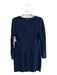 Trina Turk Size 10 Navy Polyester Blend Long Sleeve Back Zip Gold Hardware Dress Navy / 10