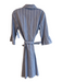 Draper James Size 10 Blue 100% Cotton 3/4 Sleeve Button Down Tie Waist Dress Blue / 10