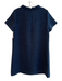 Tuckernuck Size XL Navy Polyester Lined Back Zip Short Sleeve Gold button Dress Navy / XL