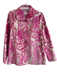 3 Sisters Size Large Pink & Tan Rayon Blend Button Mid Thigh Pockets Coat Pink & Tan / Large