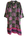 Jude Connally Size Medium Green & Purple Cotton Abstract & Floral Maxi Dress Green & Purple / Medium