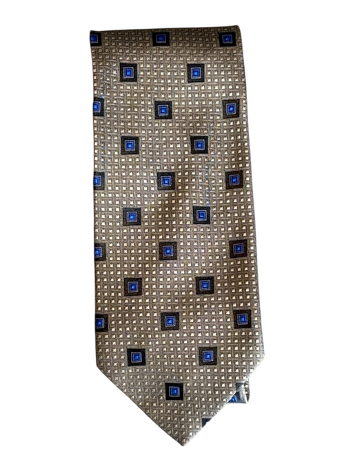 Bachrach Gold & Blue Silk Square Men's Tie Gold & Blue